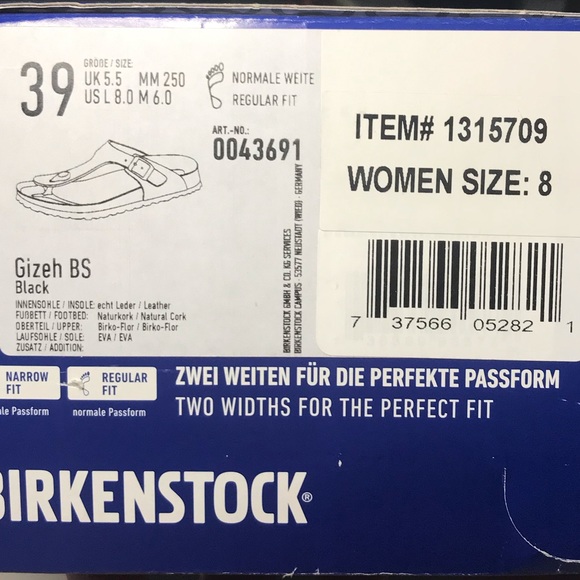 Women’s Birkenstock Gizeh Black Cork Sandals NEW - Picture 7 of 8